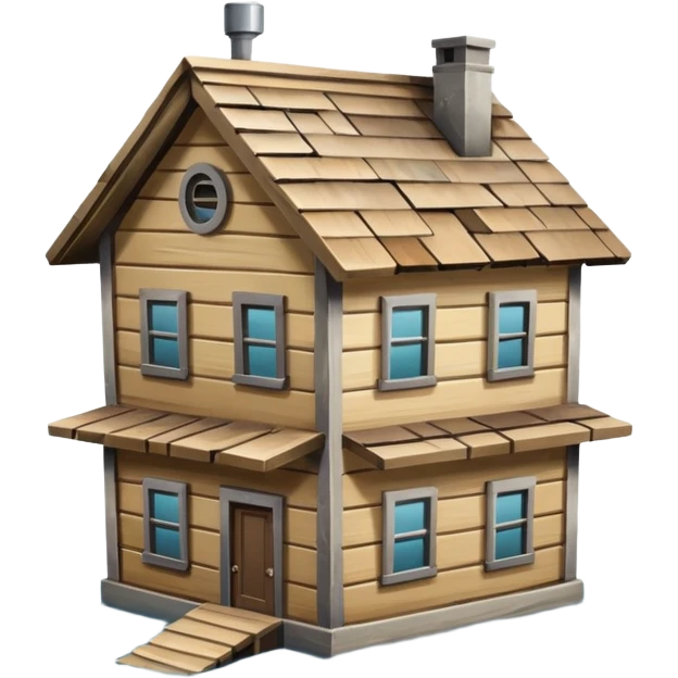 a house covered by water with the roof top only visible   emoji