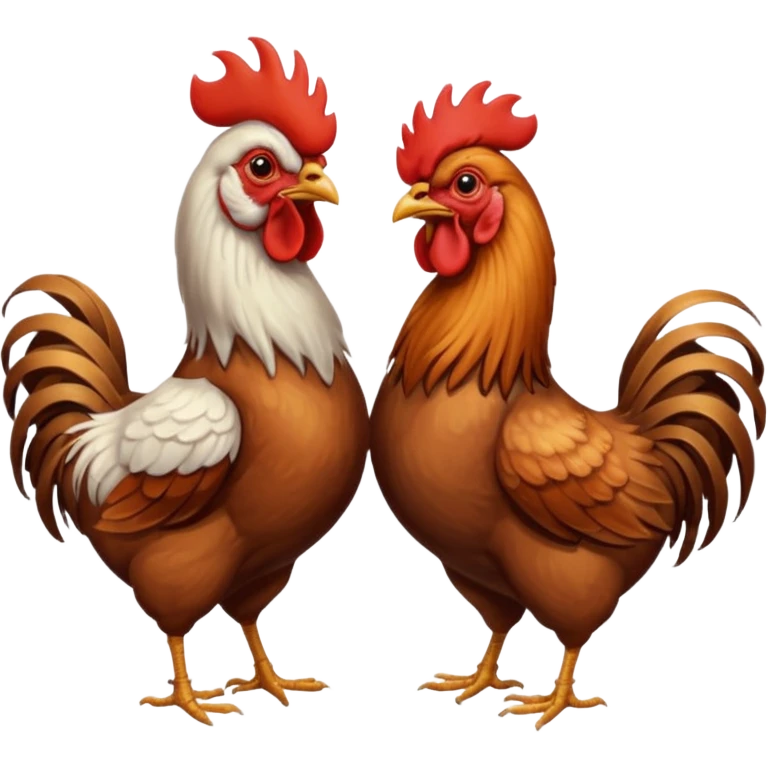 Cock & chicken  emoji