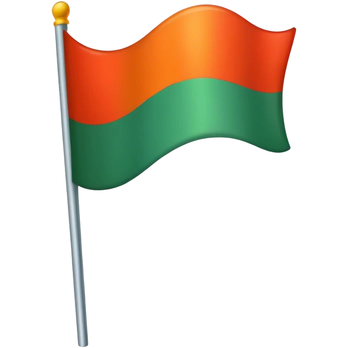 can you create a green, orange and red flag, each time the same flag look emoji