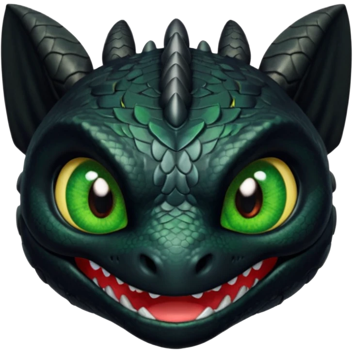 Toothless face only from how to train your Dragon accurate  emoji