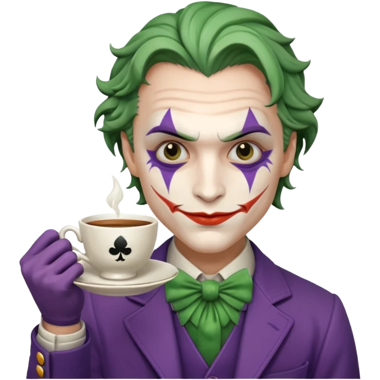joker holding tea cup emoji