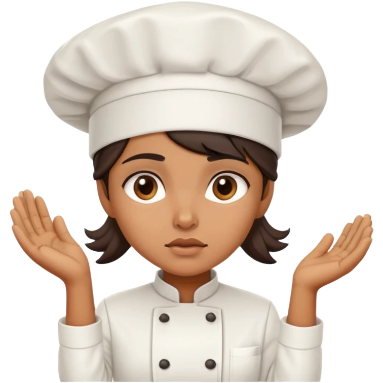 indian girl who is a chef but not super competent emoji