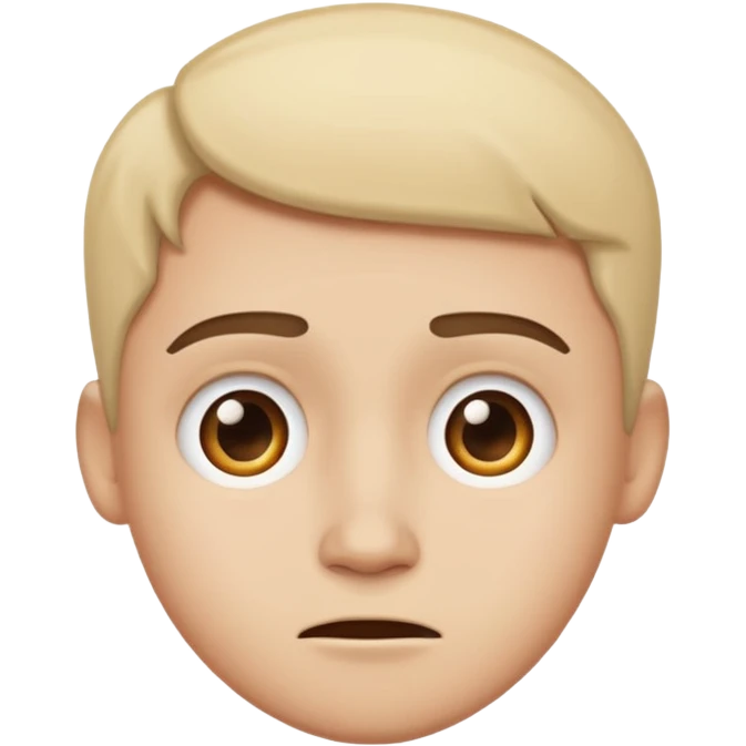 half confused, half sad, and half happy  emoji