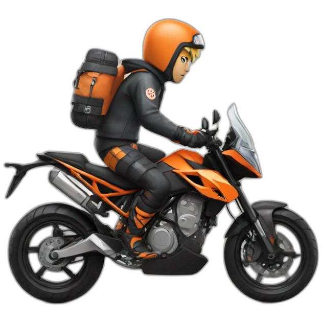 Naruto riding ktm bike emoji
