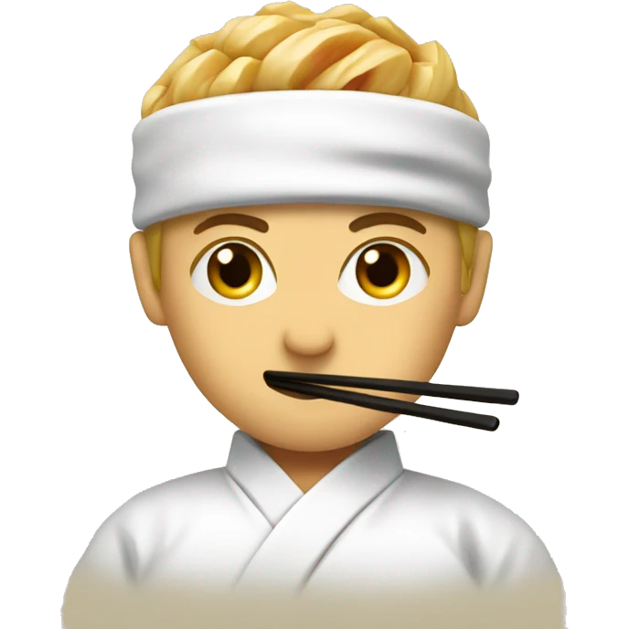 karate person eating sushi emoji