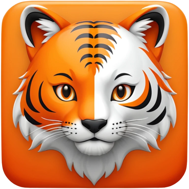renard et tigre blanc emoji