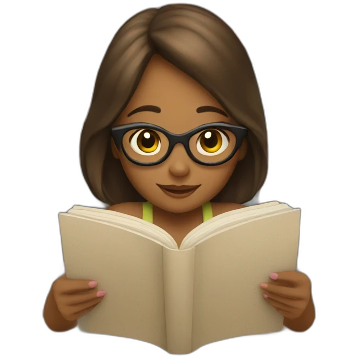 girl reading a book emoji