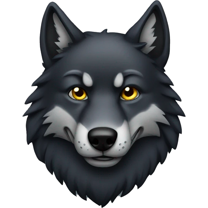 Dark wolf emoji