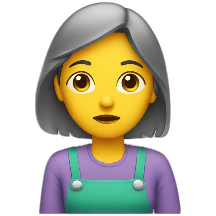 sad cleaning woman emoji