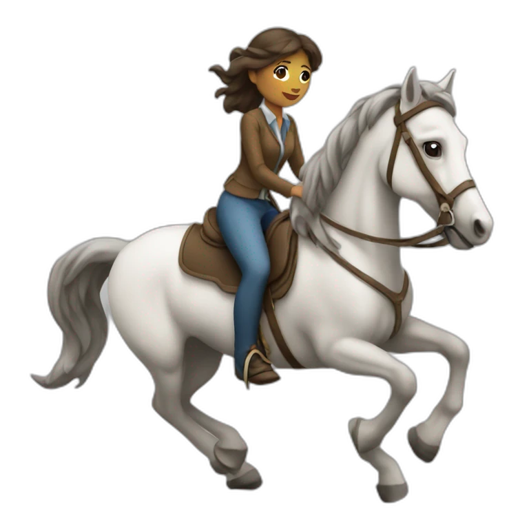 Femme sur un cheval emoji