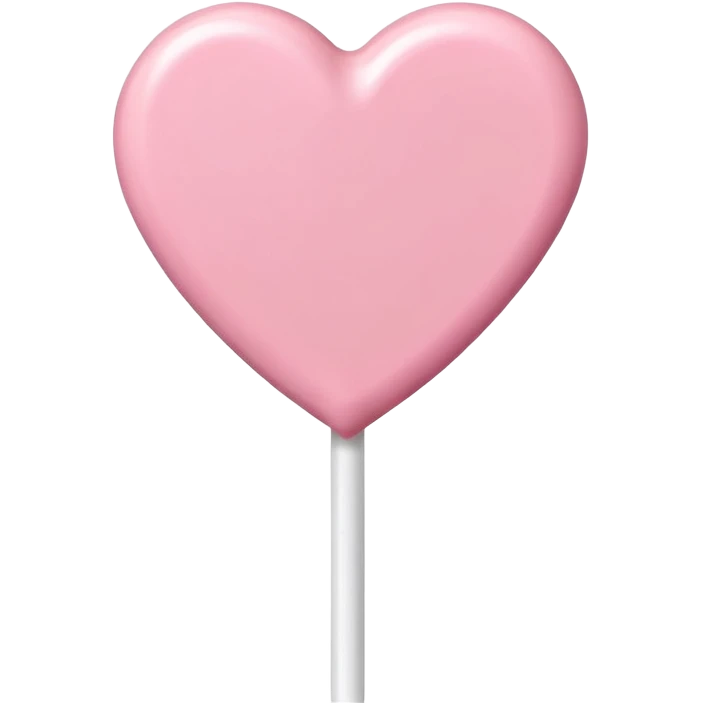 Pastel Pink heart shaped lollipop emoji