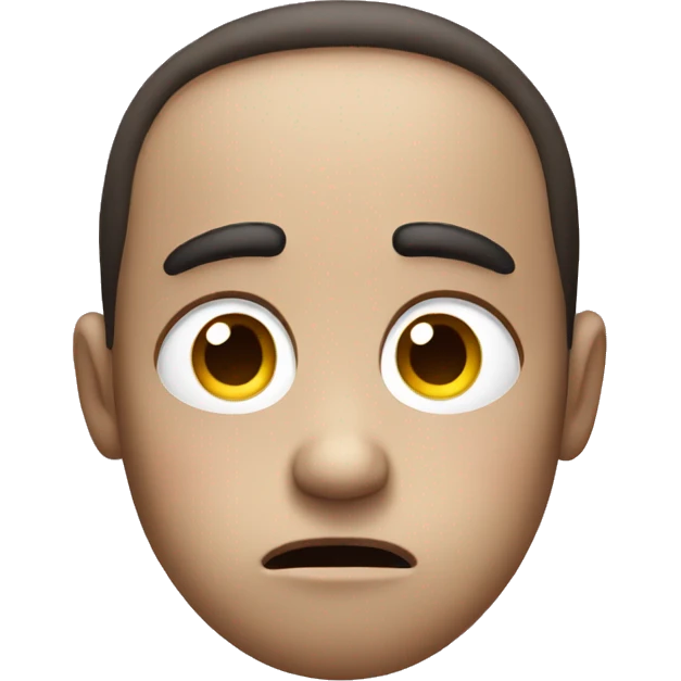 A cute sad face  emoji