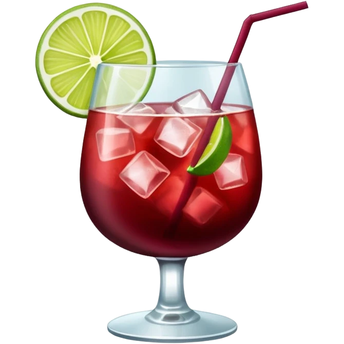 burgundy coloured cocktail emoji