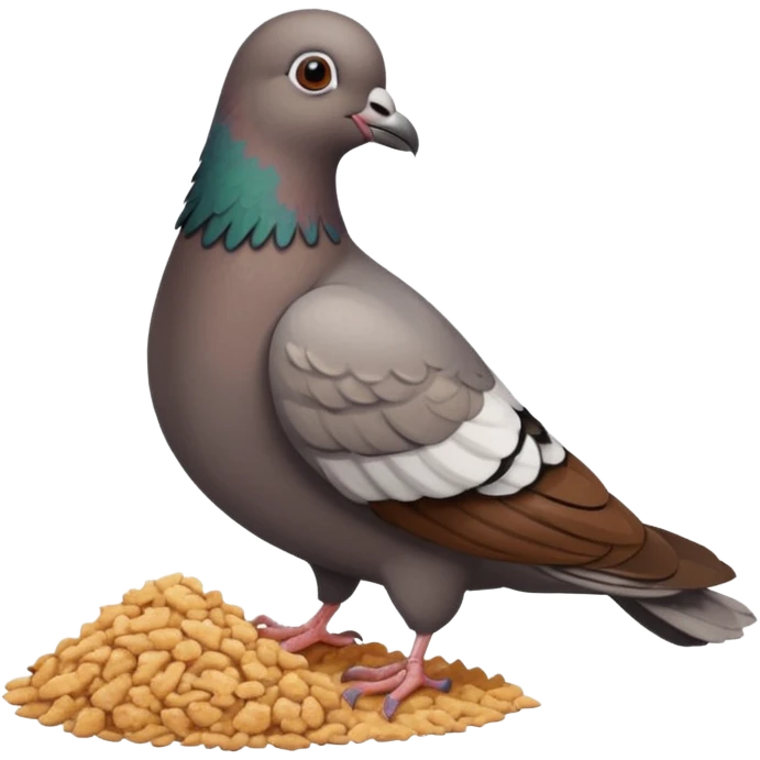 breadcrumbs been eaten by a pigeon emoji
