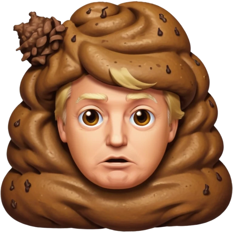 the poop emogi, a pile of poop in trumps image emoji