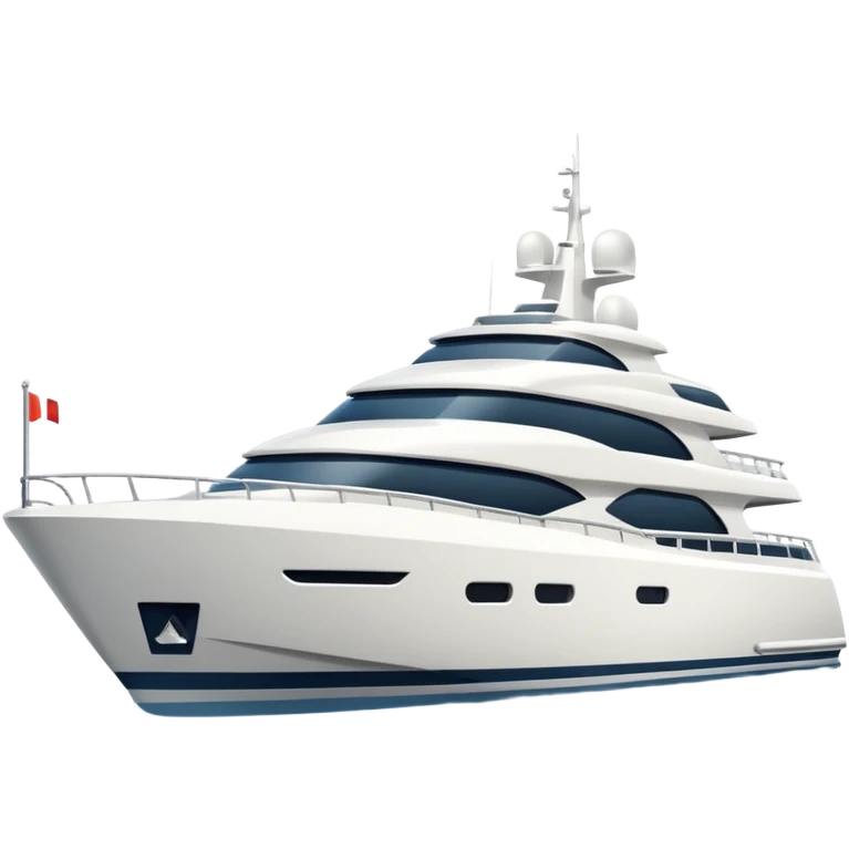 regular sized yacht facing to the left on white background emoji