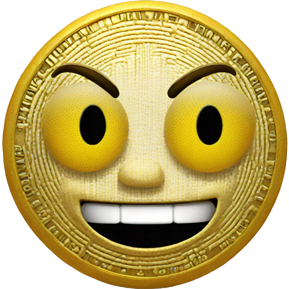 Smiley with Bitcoin Eyes emoji