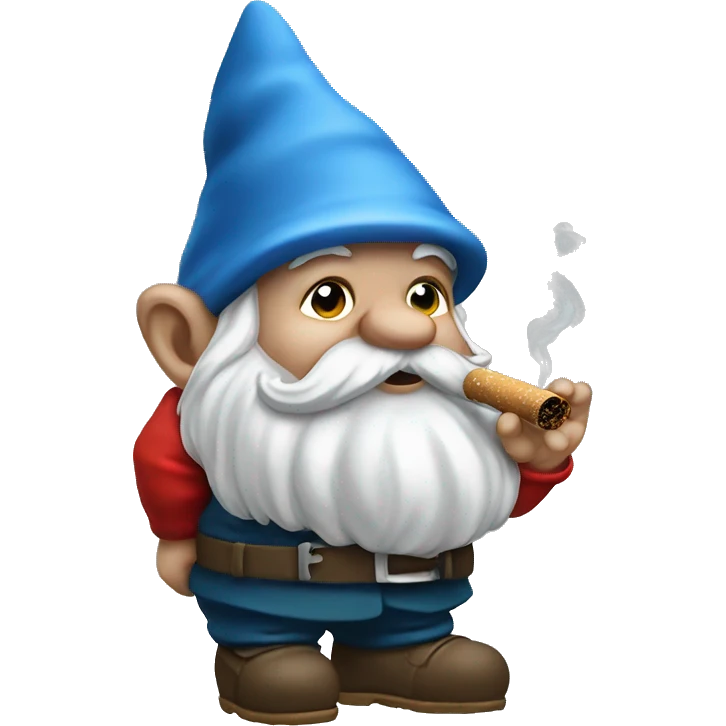 Gnome smoking big rollie emoji