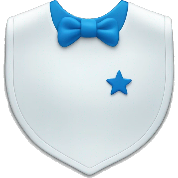 White bib with blue star emoji