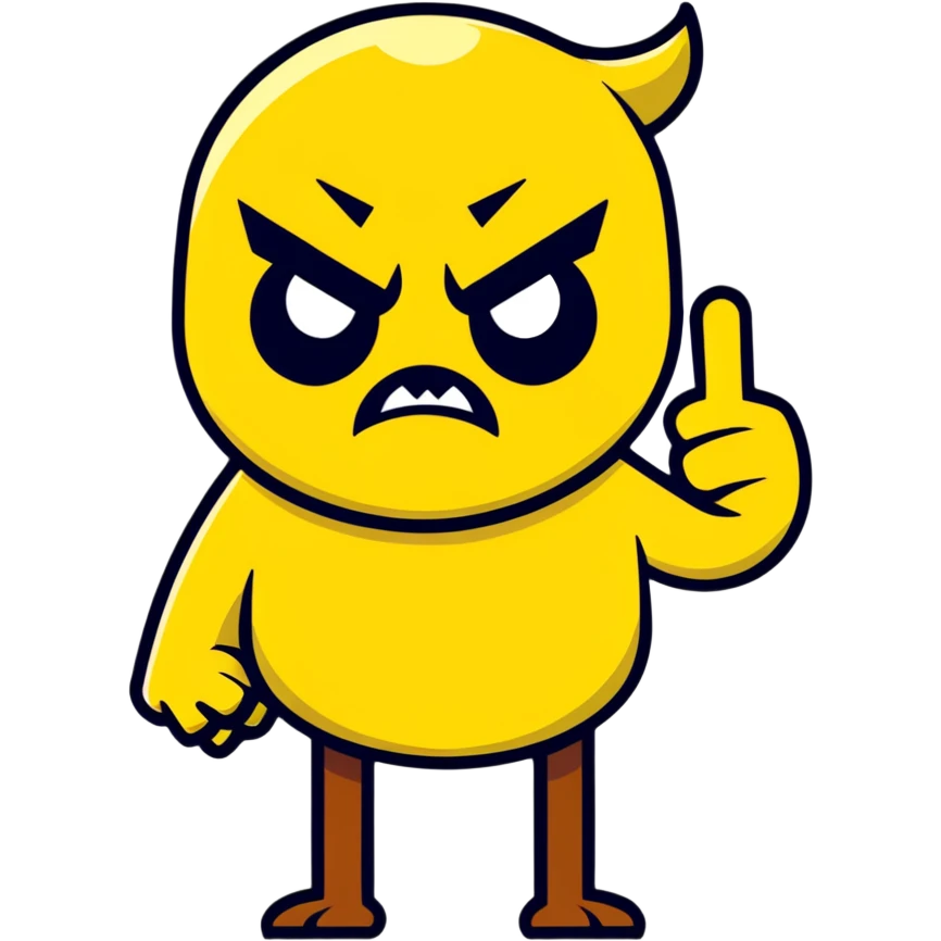 angry face with middle finger emoji