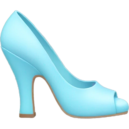 pastel blue heel emoji