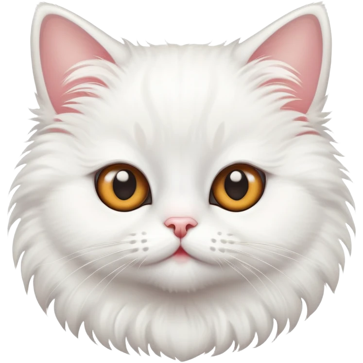 Funny White cat emoji