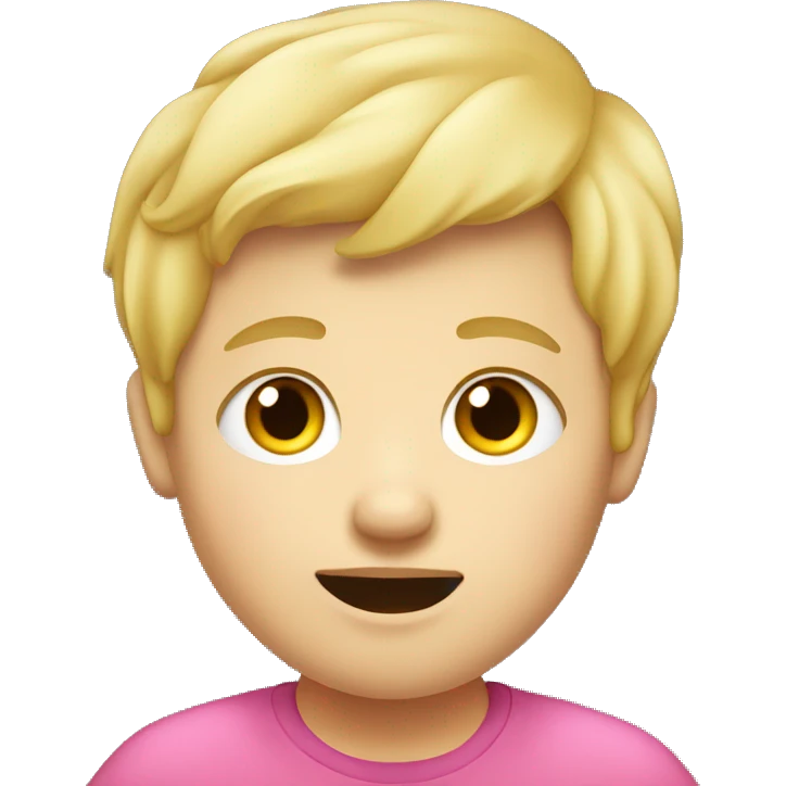 obese blonde haired kid boy emoji