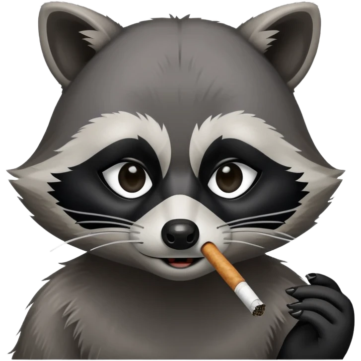 Racoon throwing cigarette away emoji