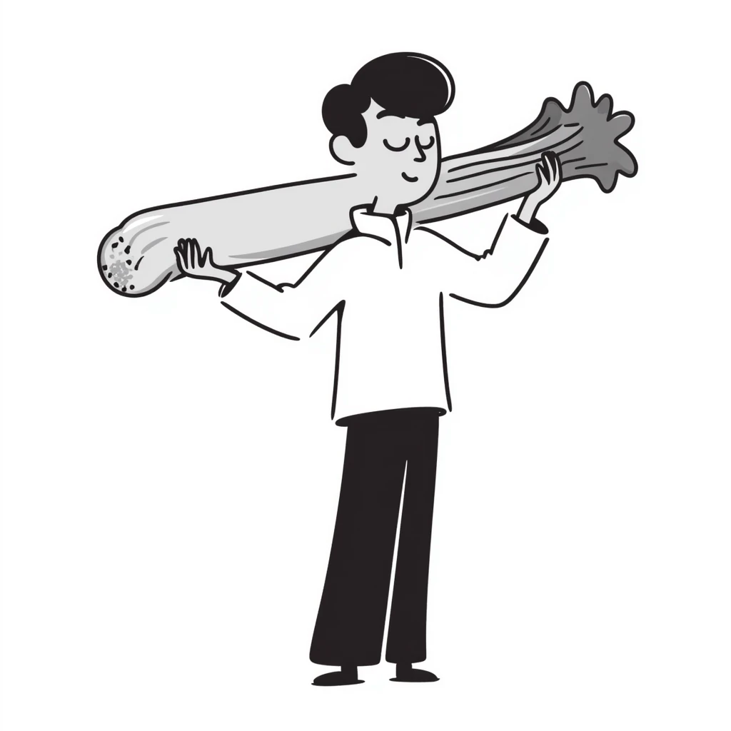 anthropomorphic celery emoji