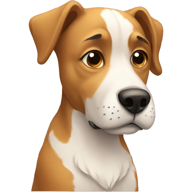 thoughtful dog emoji