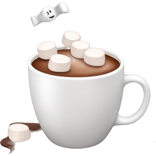 Hot chocolate with marshmallows ￼   emoji