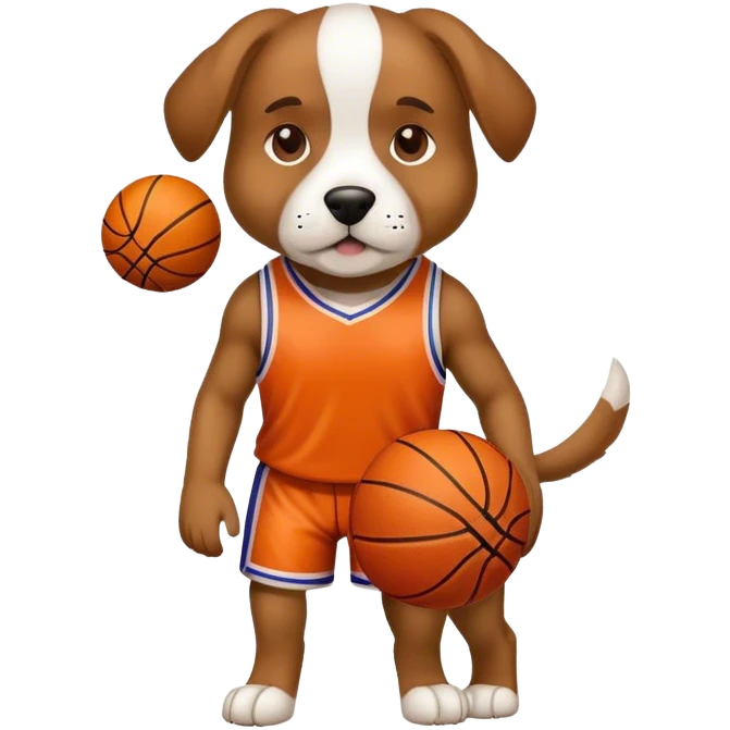 Dog as a basketball player emoji