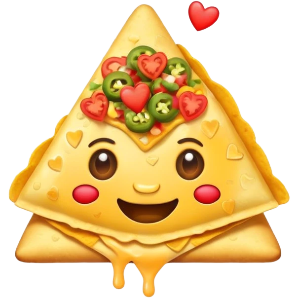 Happy nachos with heart eyes emoji