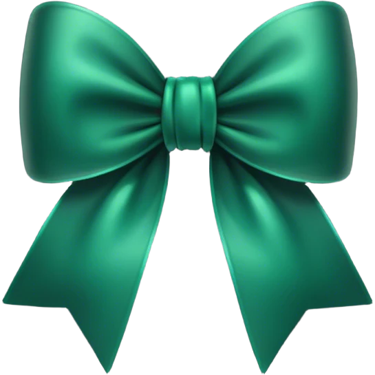 dark emerald bow emoji