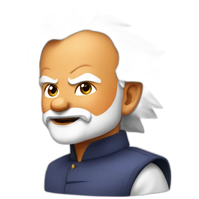 Narendra modi as a super saiyan emoji