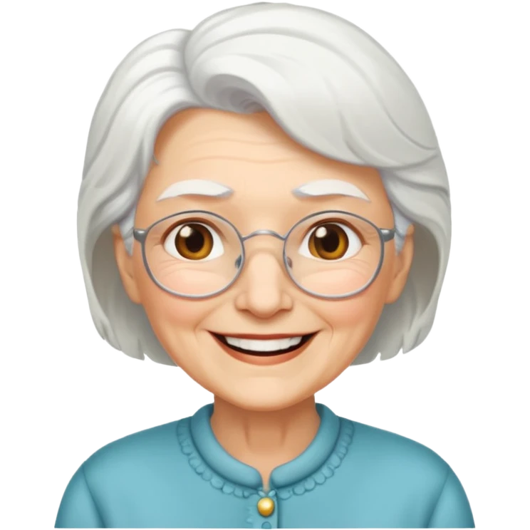 White hair grandma emoji