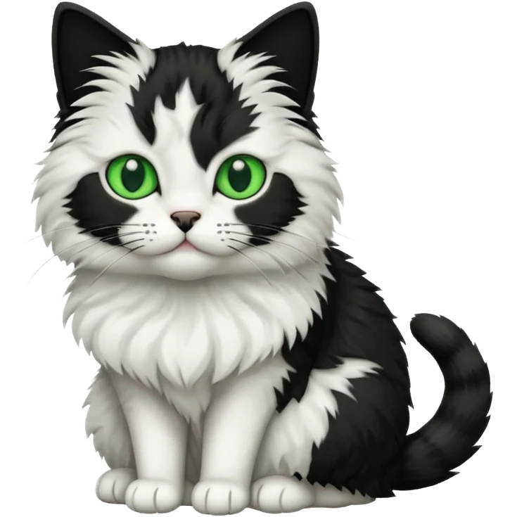 cat white and black  emoji