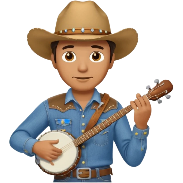 banjo-playing cowboy emoji