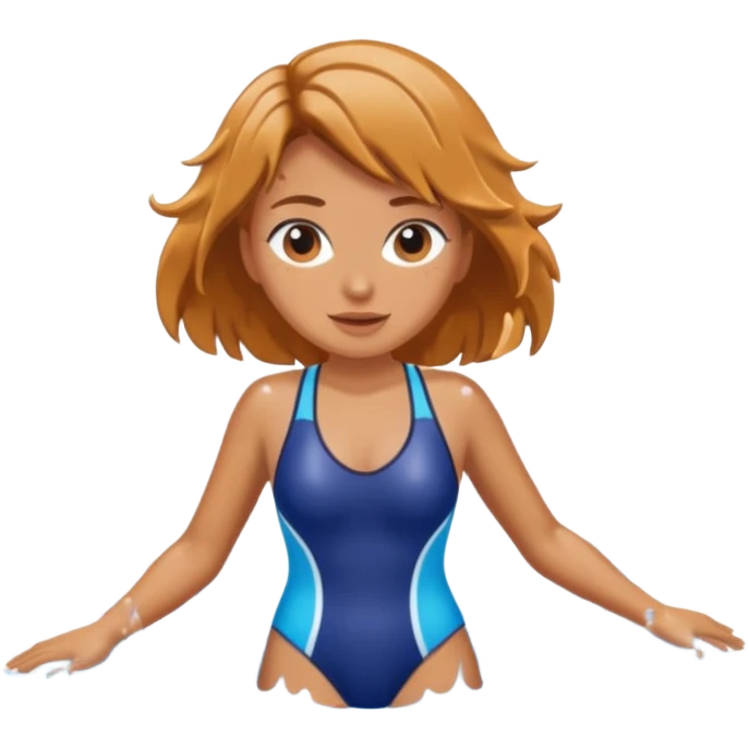 water sports woman along with water emoji