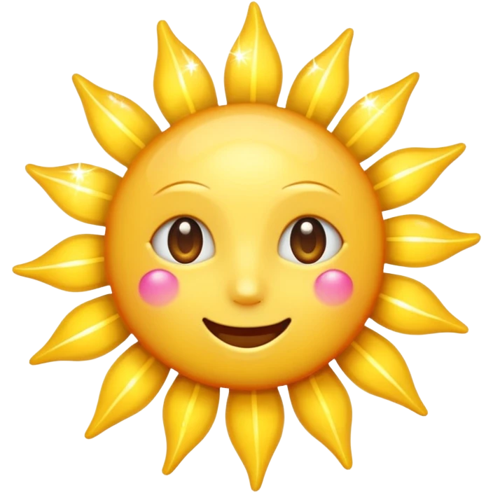 an emoji of a mix of a sparkle and sun emoji