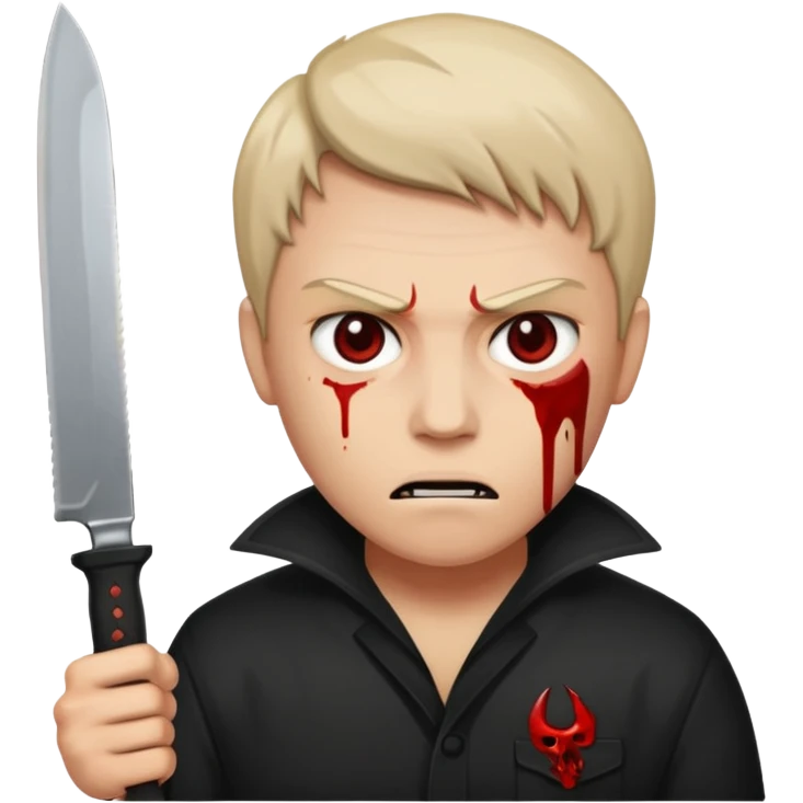 Blood knife killer emoji