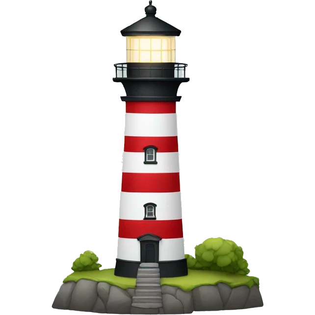 Lighthouse with light emoji