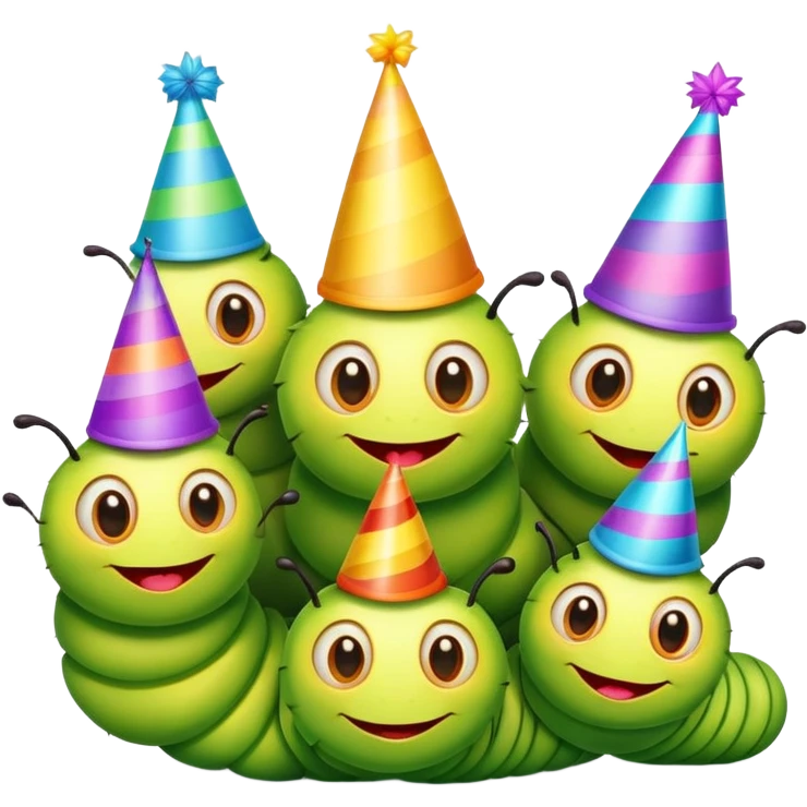 Gay caterpillar party emoji