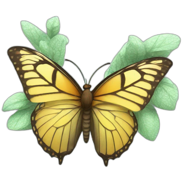 butterfly breaking free of crysalis emoji