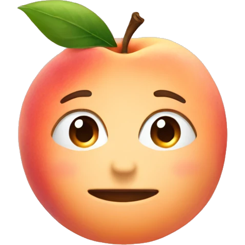 Face in between peach emoji