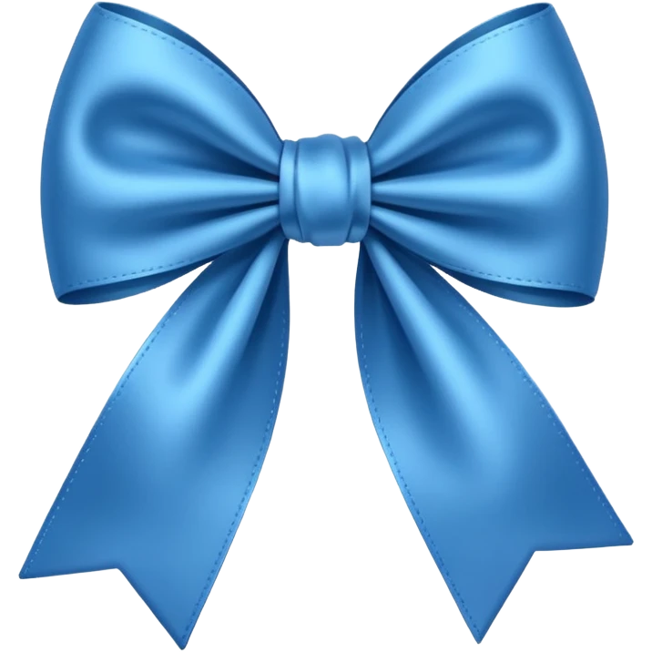 Blue bow emoji