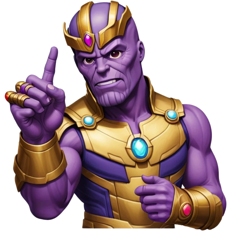 orta parmak çeken thanos emoji