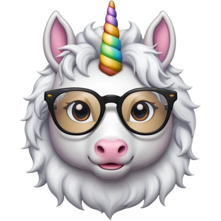 unicorn with black glasses emoji