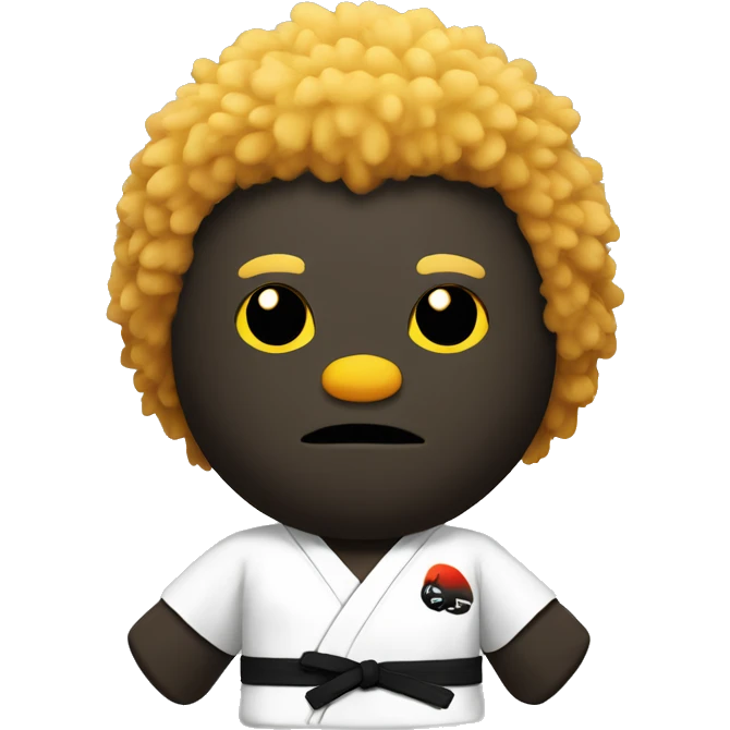 karate black afro chicken emoji