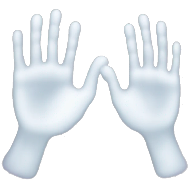 two ghost hands emoji